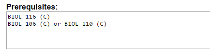 Course prerequisite settings